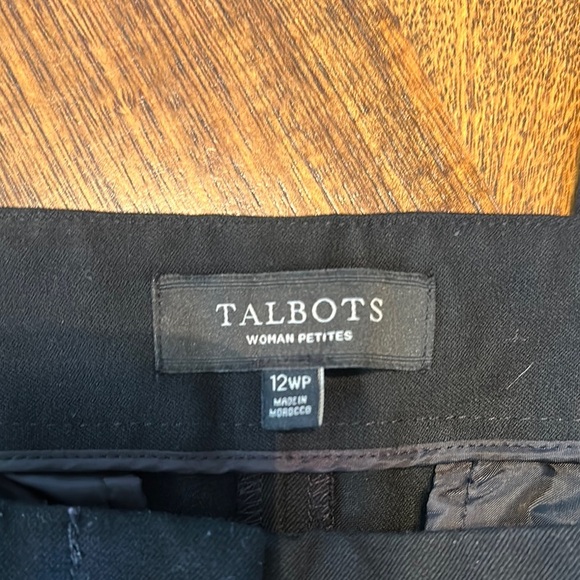 Talbots Classic Black Women's Trousers size 12 WP - Picture 2 of 5